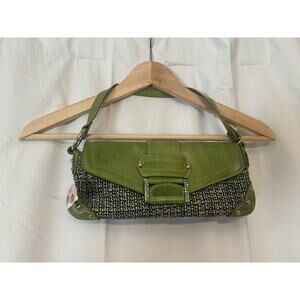 Steve Madden Leather Tweed Rhinestone Tote Shoulder Bag NWOT